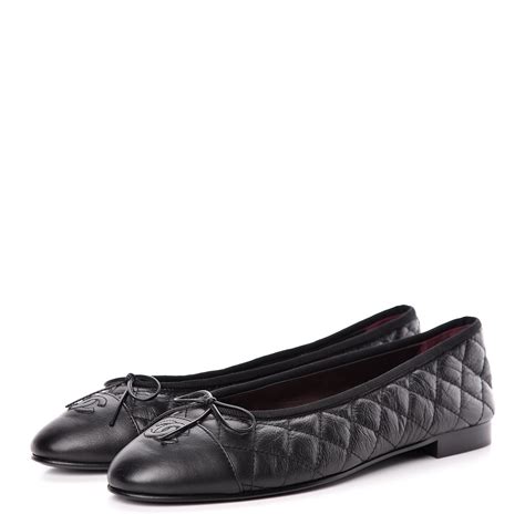 chanel ballet flats black quilted|chanel ballet flats size 42.